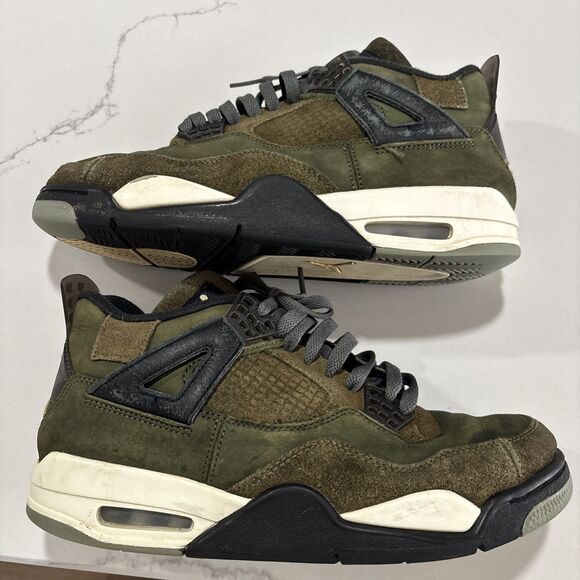 Size 8- Jordan 4 SE Retro SE Craft - Olive - PREOWNED With Original Box - Picture 5 of 8